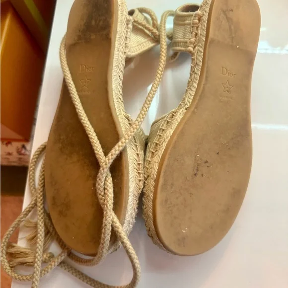 ✨ Authentic Christian Dior Espadrille Sandals ✨ - Picture 5 of 5